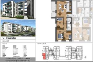 1. emeleti, 3 szoba + nappalis, újépítésű lakás foglalható, Szombathely, Joskar-ola