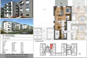 Földszint, 2 szoba + nappalis, újépítésű lakás foglalható Szombathelyen, a Joskar-olán