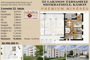 Prémium lakásprojekt - 3. emelet 22. lakás