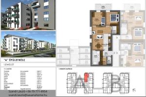 1.emeleti, 2 szoba + nappalis, újépítésű lakás foglalható, Szombathely, Joskar-Olán