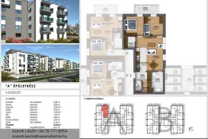 2. emeleit, 2 szoba + nappalis, újépítésű lakás foglalható, Szombathely, Joskar - Ola