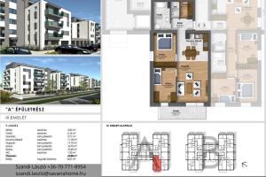 Liftes házban, 2 szoba + nappalis, újépítésű lakás foglalható, Szombathely Joskar-Ola