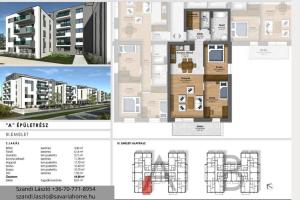 Liftes házban, 2 szoba + nappalis, újépítésű lakás foglalható, Szombathely Joskar-Ola