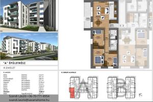 Liftes házban, 3 szoba + nappalis, újépítésű lakás foglalható, Szombathely Joskar-Ola