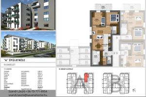Liftes házban, 2 szoba + nappalis, újépítésű lakás foglalható, Szombathely Joskar-Ola
