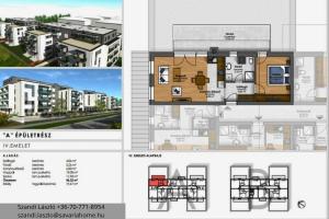 Nagy terasszal, liftes házban, újépítésű lakás foglalható Szombathelyen, a Joskar-Olán